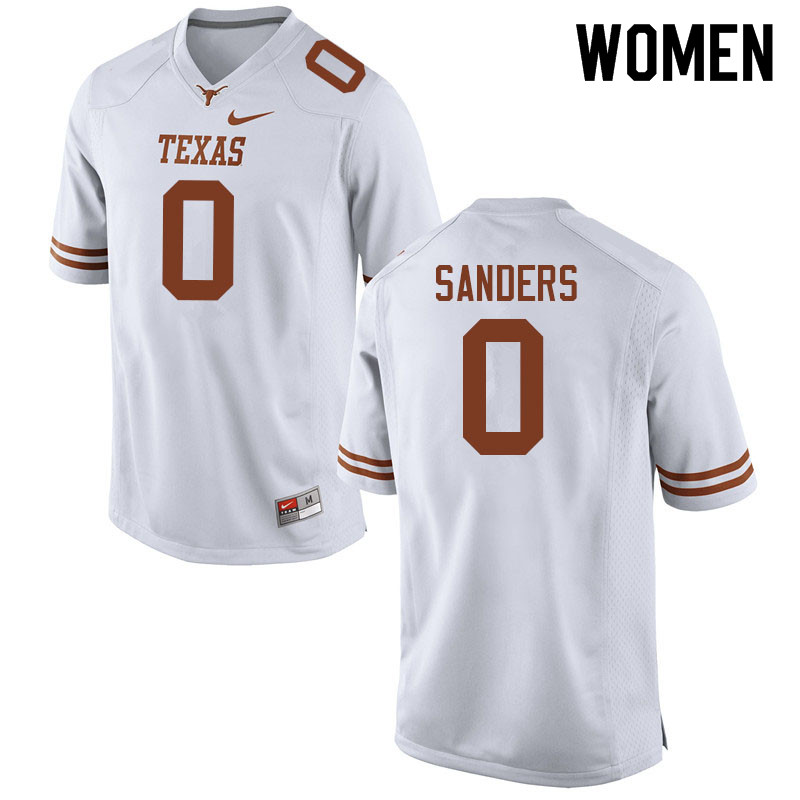 Women #0 Ja'Tavion Sanders Texas Longhorns College Football Jerseys Sale-White